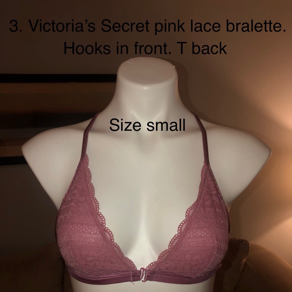 Victoria’s Secret pink lace bralette